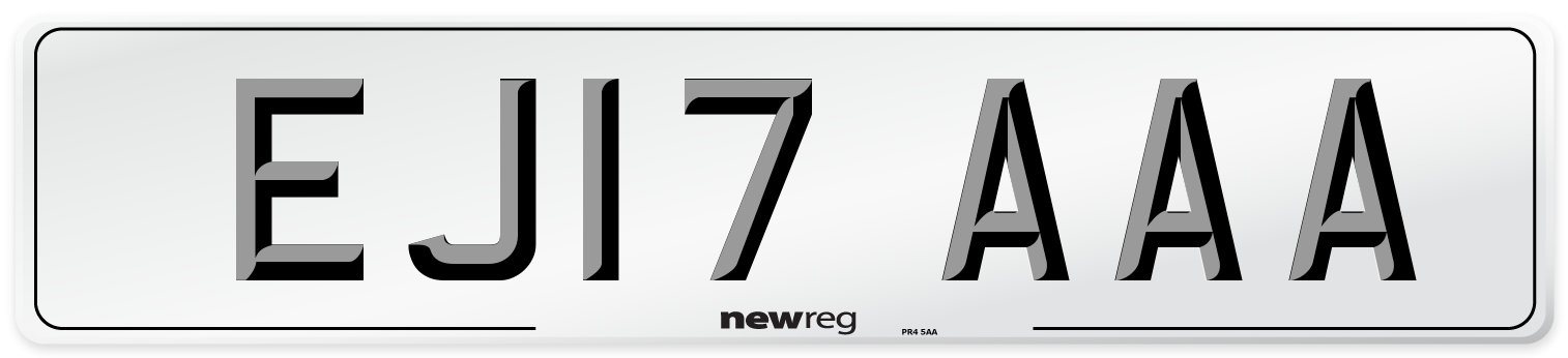 EJ17 AAA Number Plate from New Reg